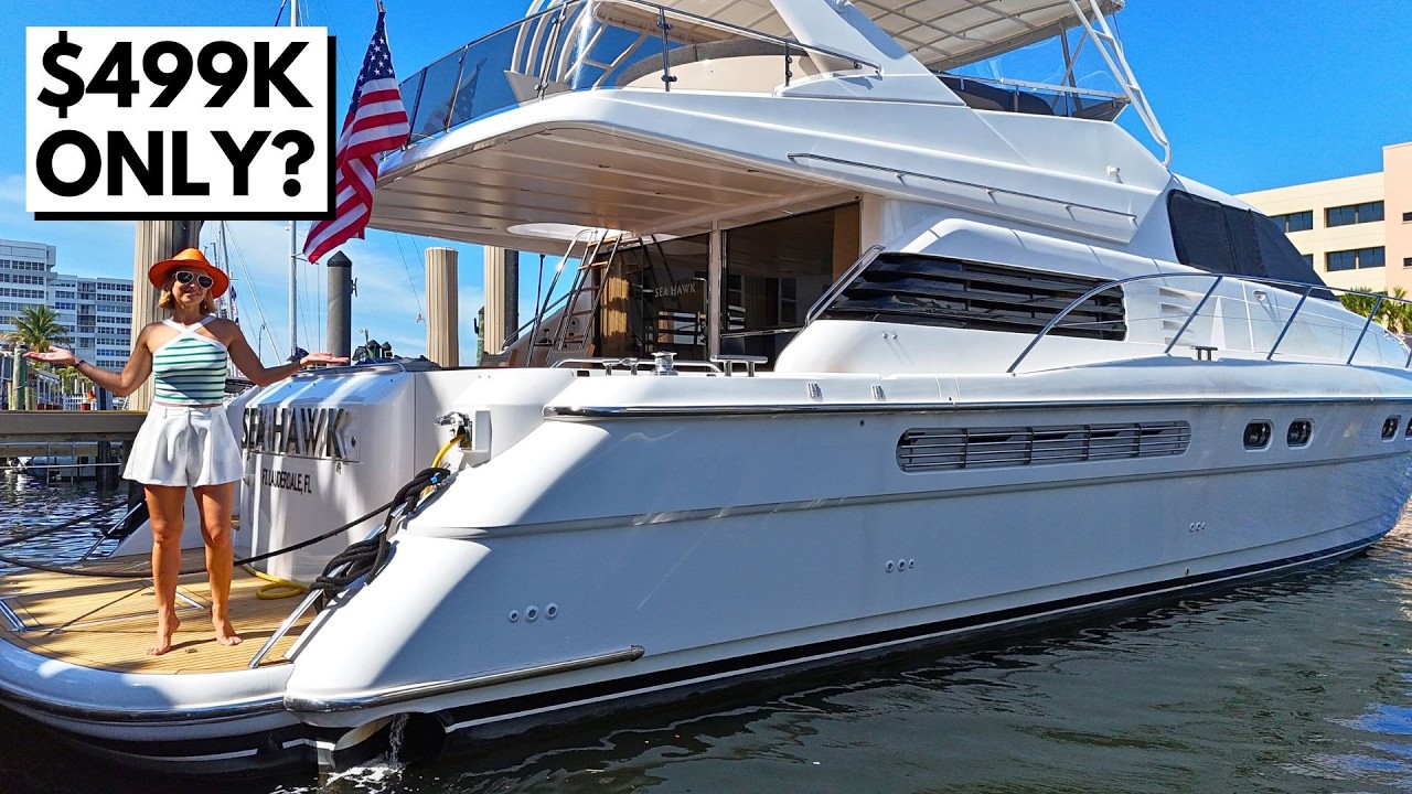 НА ЭТОЙ ЯХТЕ МОЖНО ЖИТЬ 😳 Тур на моторной яхте Fairline Squadron 65 1997 года выпуска