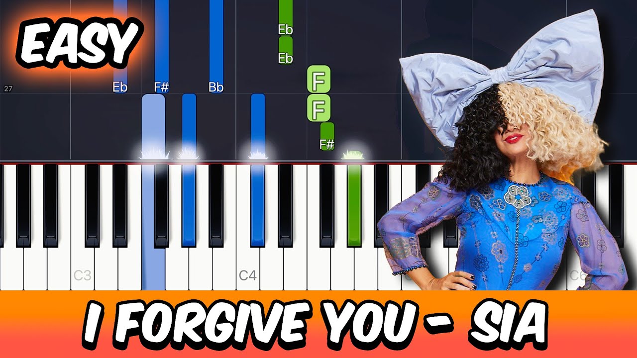 I Forgive You - Sia | EASY Piano Tutorial
