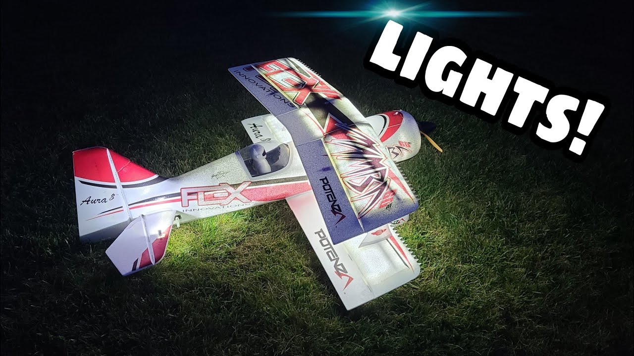 Flying the Flex Innovations MAMBA 60E At Dusk With the Lights On! (Live)