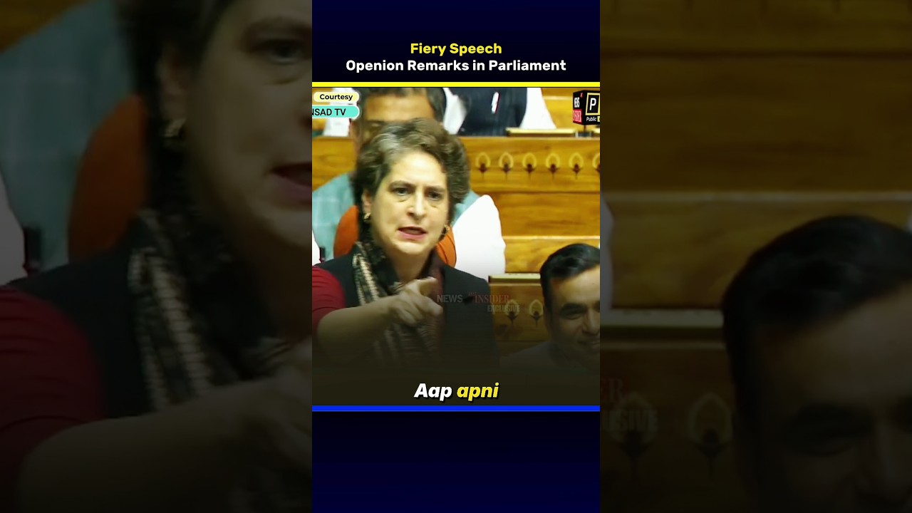 Priyanka Gandhi opening remarks in Parliament | Fiery Speech | Direct News