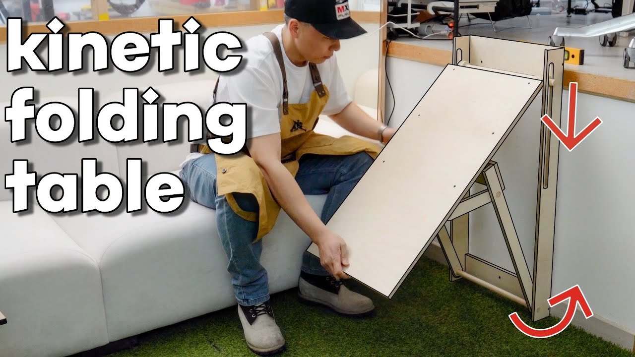 Настенный складной кинетический стол, который легко складывается!