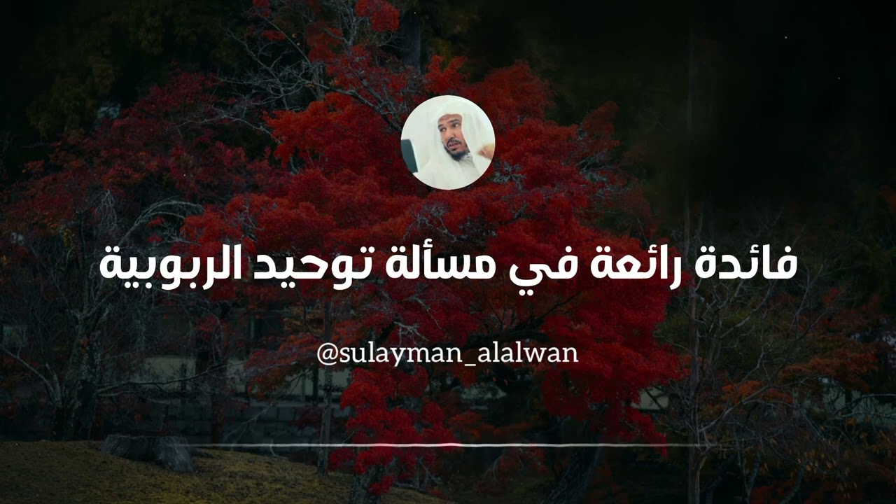فائدة رائعة في مسألة توحيد الربوبية || العلامة سليمان العلوان 
