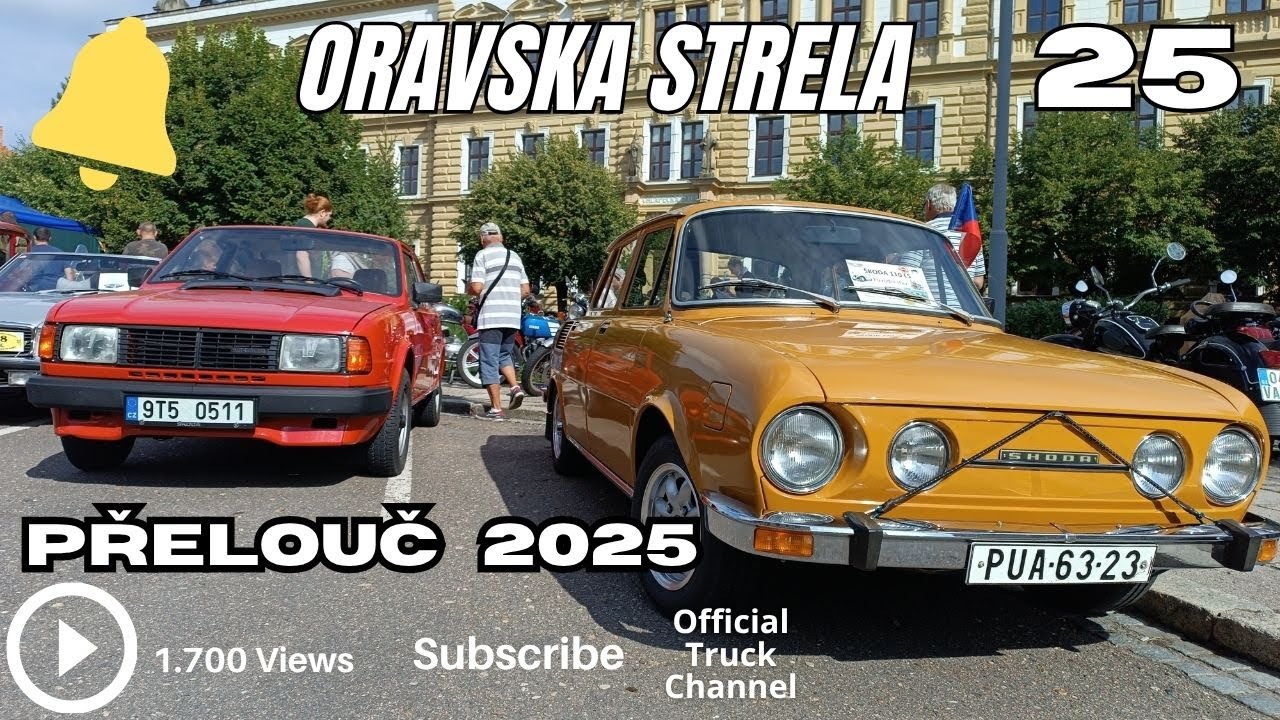 Konec léta, PŘELOUČ - Memoriál Josefa Havrdy 2025, LUXUSNÍ veteráni na náměstí.