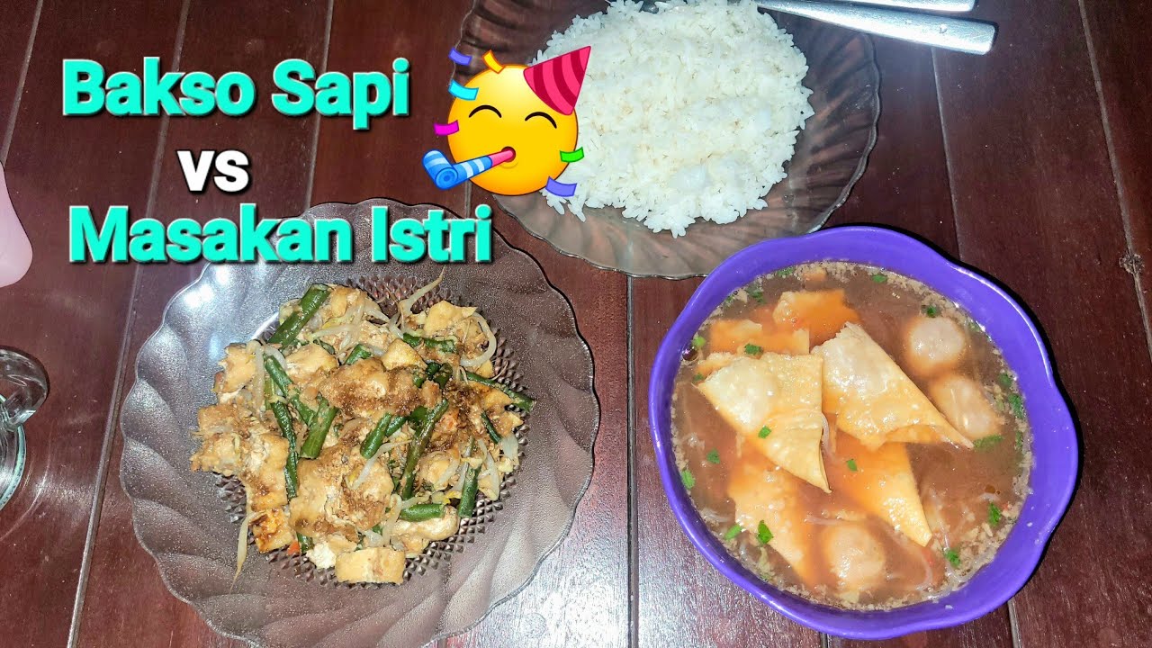 Bakso Sapi vs Masakan Istri🥰 #kuliner