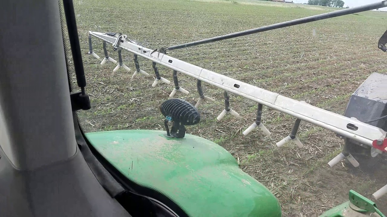 Applying urea with our Salford Valmar 8608 Air Spreader