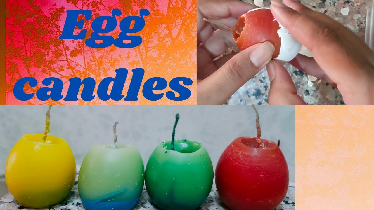 How to make candles using an eggshell | Make colourful eggshell candles| Diwali special|DIY candle