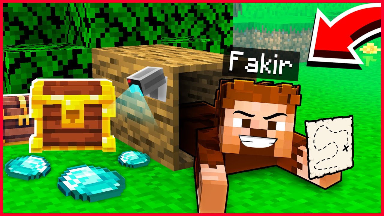 FAKİR HAZİNE HARİTASI BULDU! 😱 - Minecraft