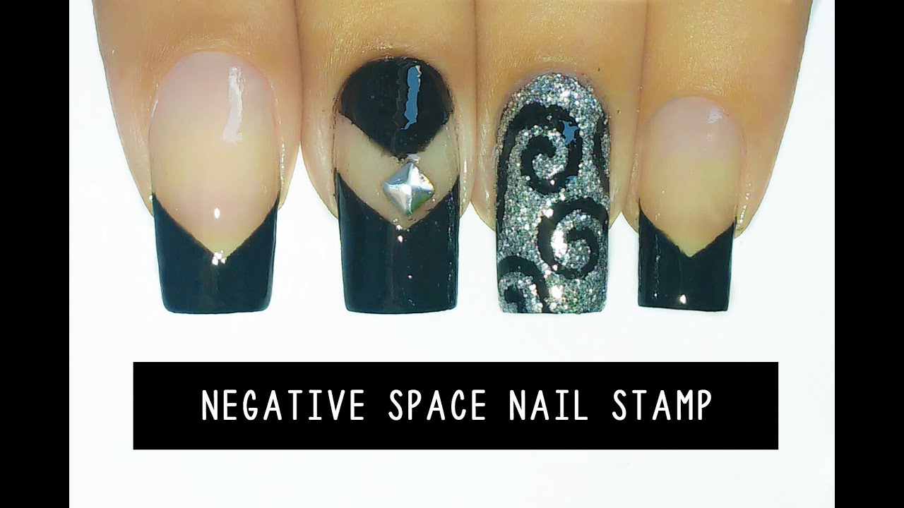 Unhas Decoradas Negative Space Fita Decorativa Nail Stamp