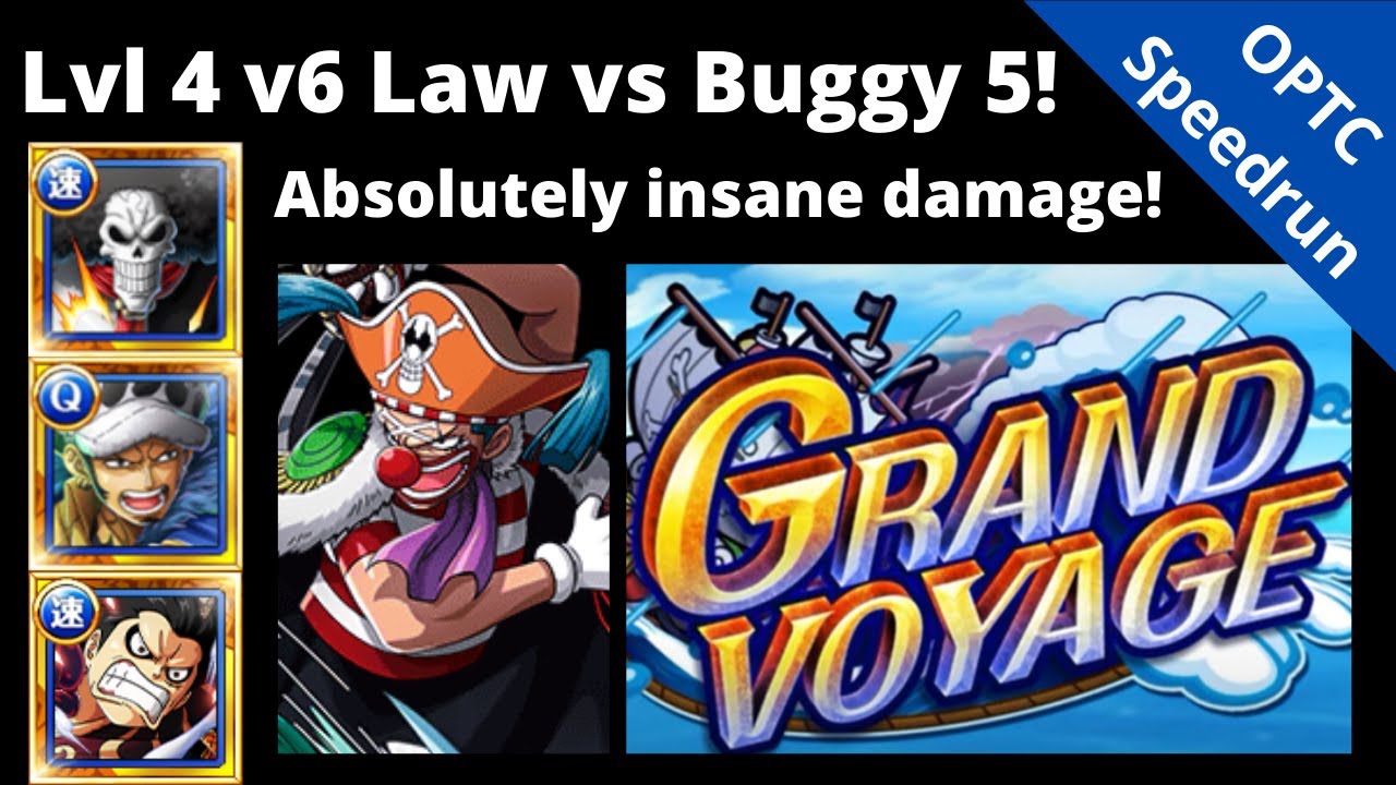 I got a lvl 4 Super Tandem Law friend cap! Level 5 GV Buggy now beatable easily! OPTC Grand Voyage
