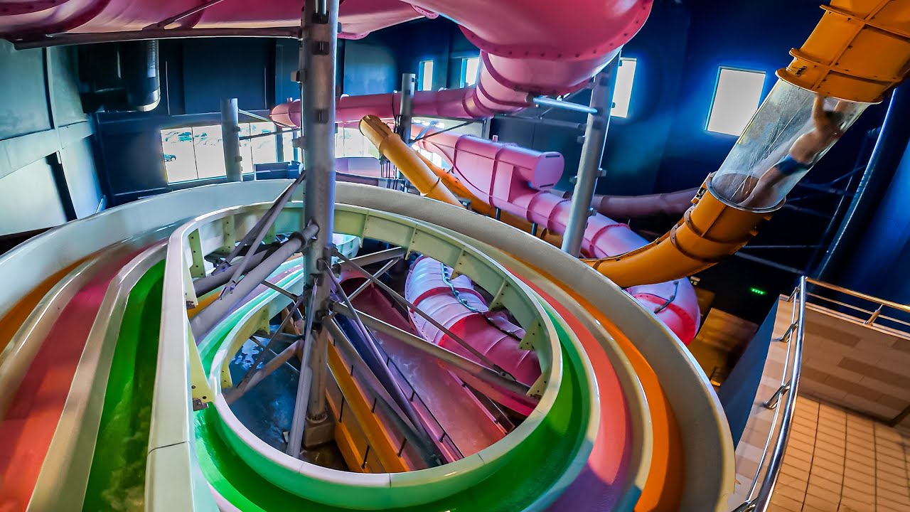 Waterslides at Sportoase Groot Schijn