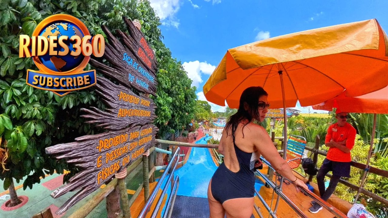 🚀 VR 360° Waterslide Down a Steep Hill! | Thermas dos Laranjais – VR Experience