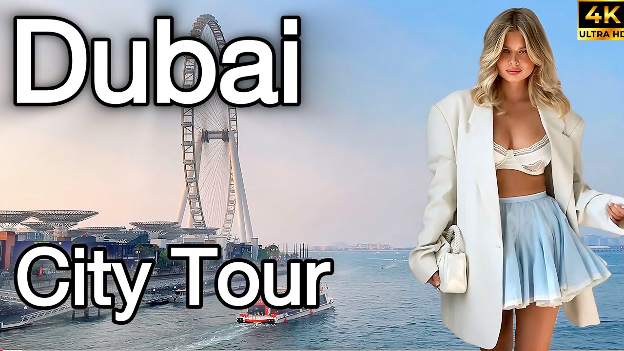 Dubai City Tour 🇦🇪 JBR Dubai to Dubai EYE! Bluewaters Island [ 4K ] Walking Tour