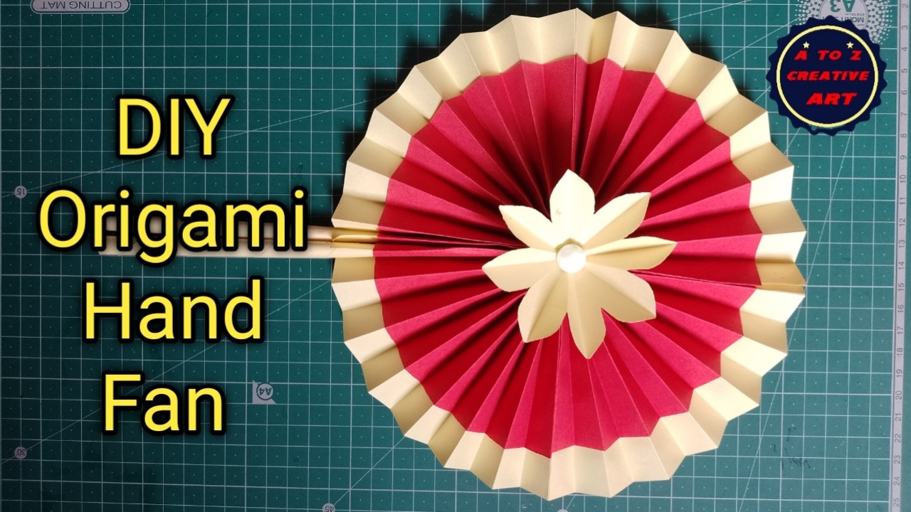 Origami Paper Hand Fan | Handmade Paper Fan | Easy Hand Fan Making At Home | Origami Paper Craft