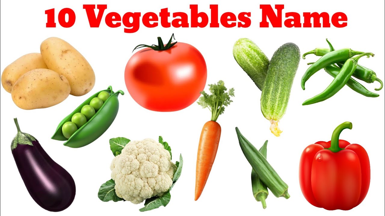 10 Vegetable Names,10 सब्जियों के नाम,हिंदी और अंग्रेजी‌ में,eat vegetables, #vegitables 