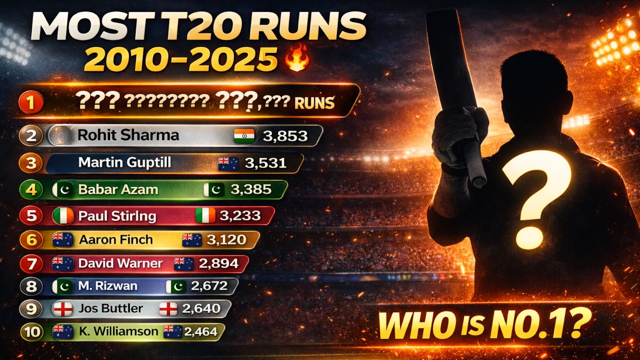 Most T20 Runs 2010 to 2026 | Updated List | Maiden Over #cricketstats