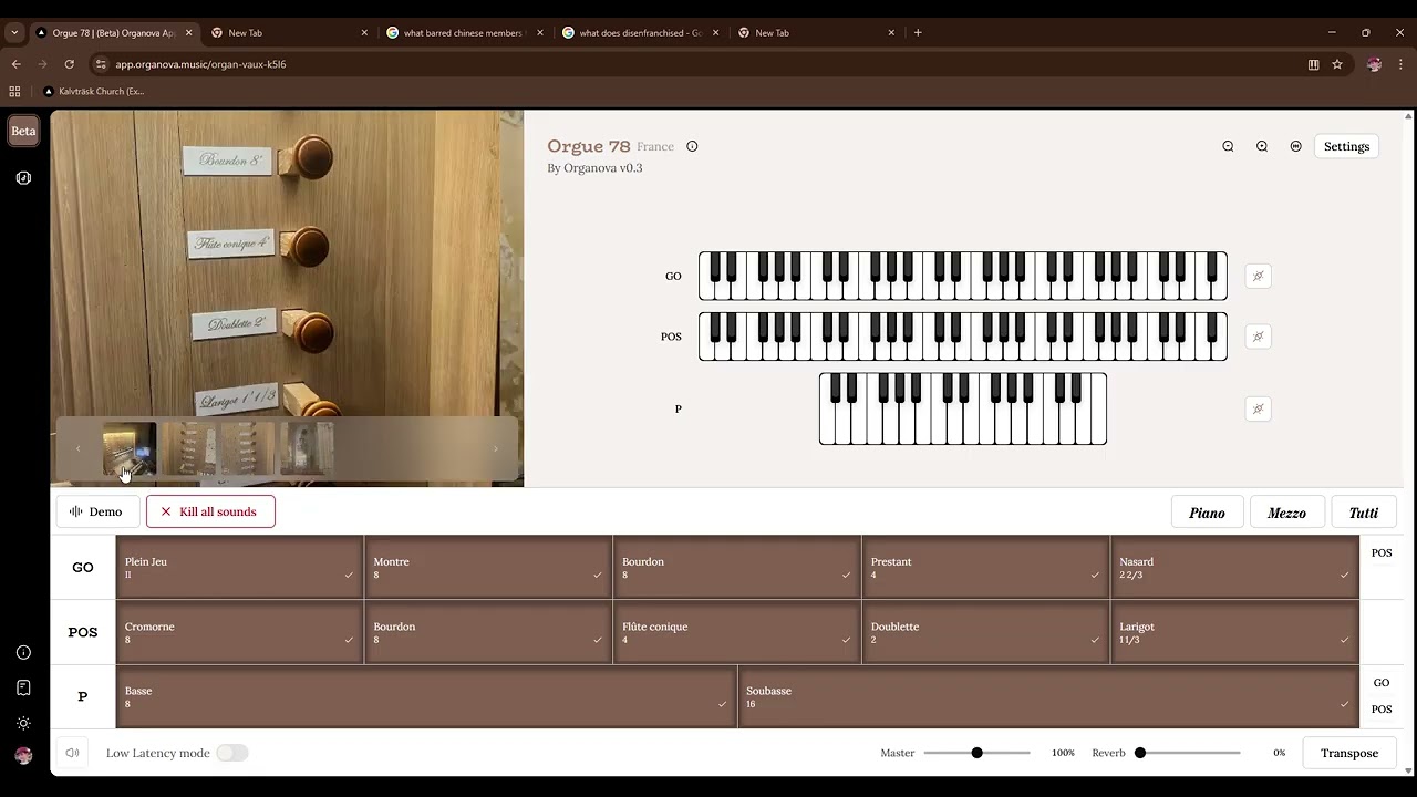 Orgue 78   Beta Organova App   part 2  piano
