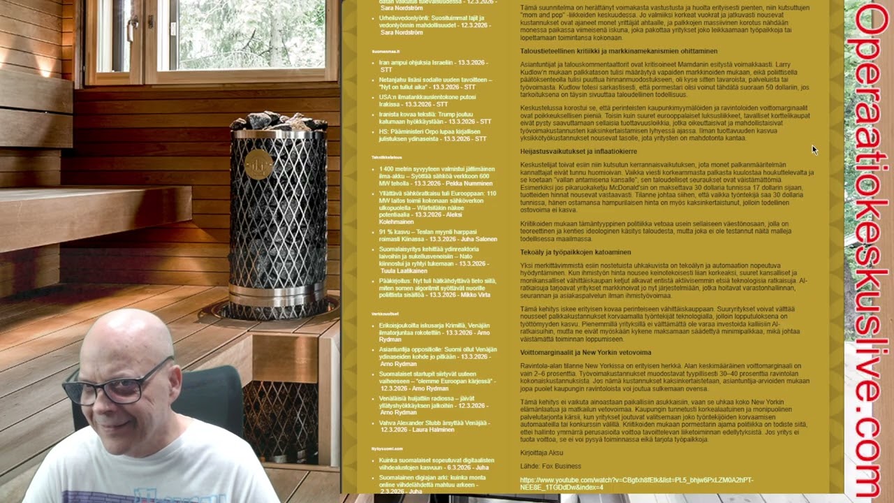 SAUNAMIES - KAUPUNKI ITSE NOSTAA MINIMIPALKAN TUPLAKSI... SAA NÄHDÄ MITEN KÄY ?