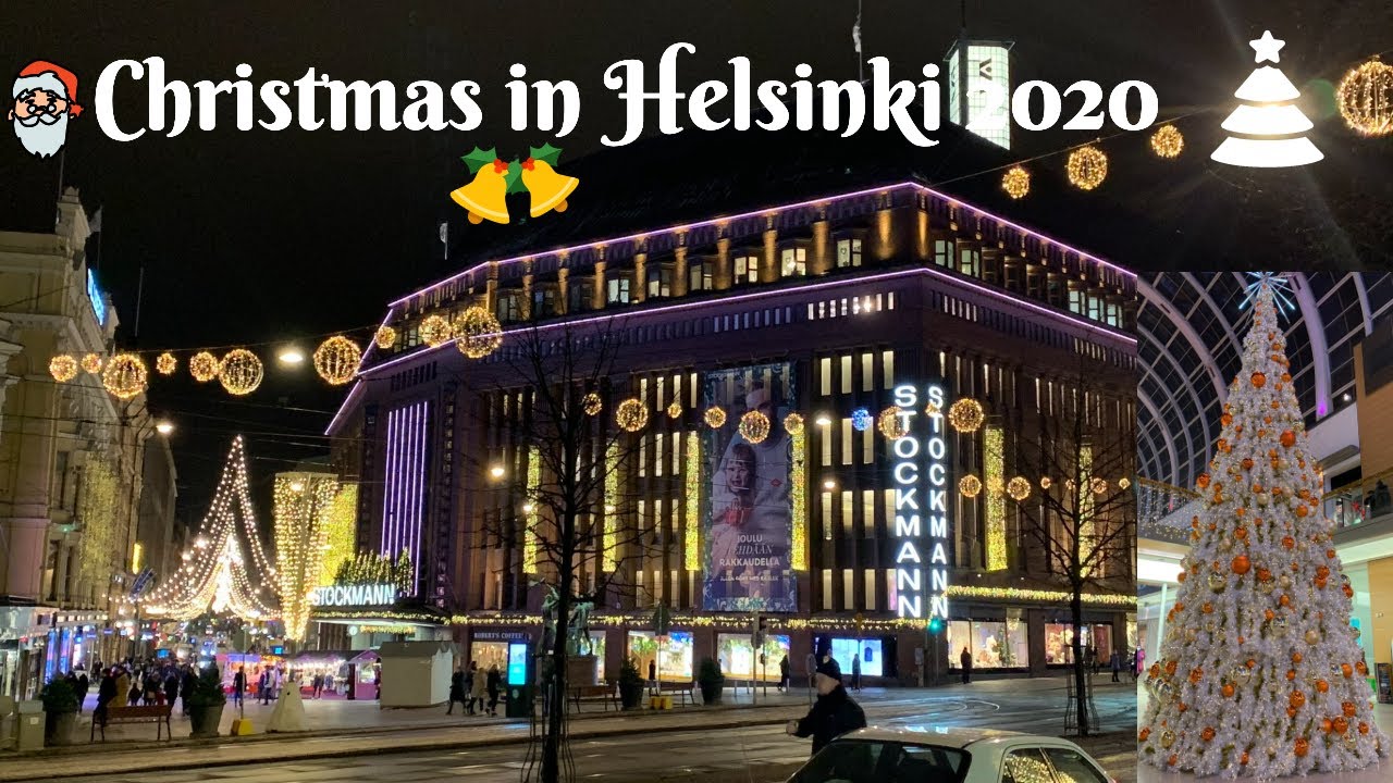 Christmas Lights in Helsinki 2020|| City Tour || Tripla || City Center || Kamppi || Itis (4K)