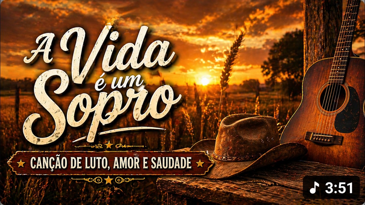 MUSICA SERTANEJA - A VIDA É UM SOPRO - CANÇÃO DE LUTO, AMOR E SAUDADE