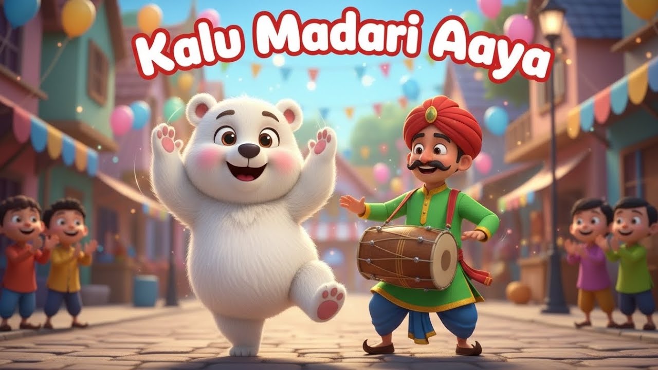 Kalu Madari Aaya | कालू मदारी आया | Nursery Rhyme | Kids Song | Poem | Play & Giggles | 