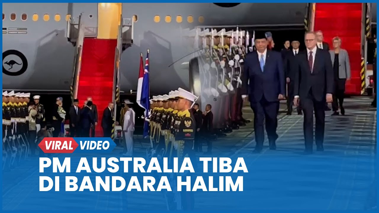 Detik-detik PM Australia Anthony Albanese Tiba di Bandara Halim Kunjungi Prabowo