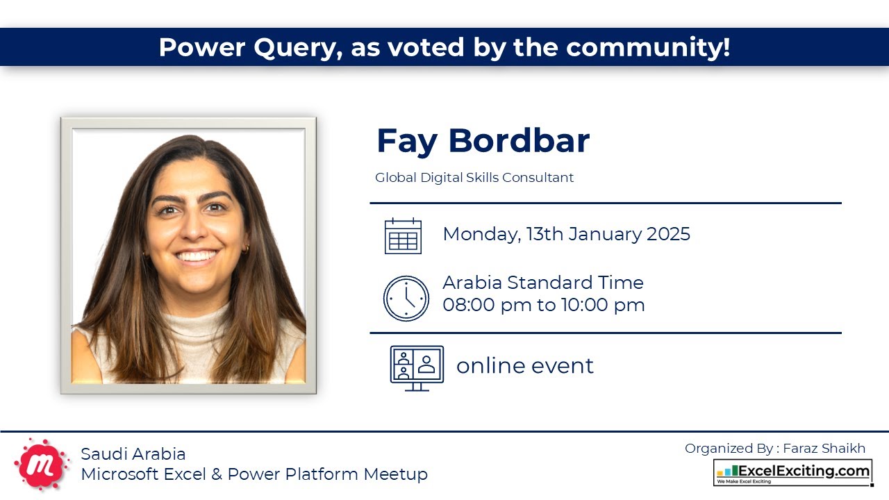 Power Query, as voted by the community! with Fay Bordbar