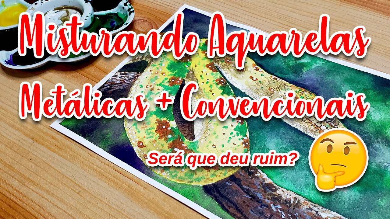 MISTURANDO AQUARELA METÁLICA E CONVENCIONAL | VAN GOGH