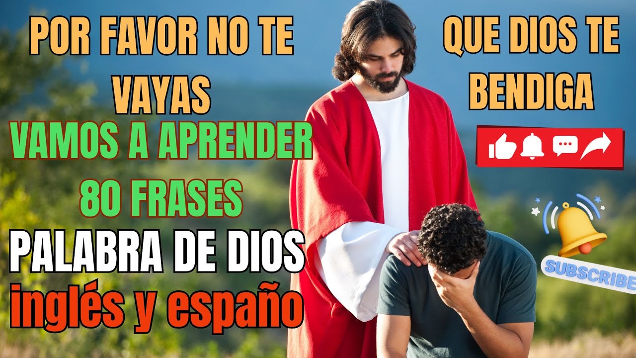Dios está conmigo | Frases de paz en inglés y español con pronunciación latino