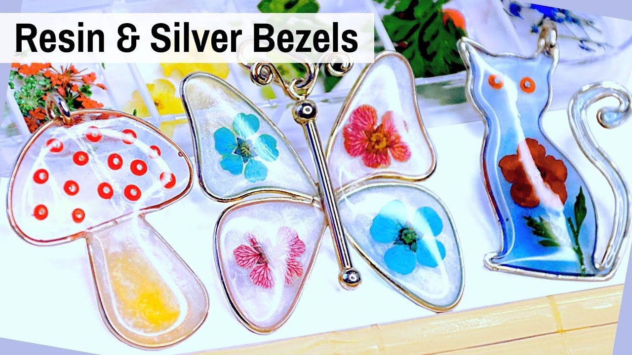 How to make Resin Pendants + Handmade Open Bezel - Resin Jewelry How To