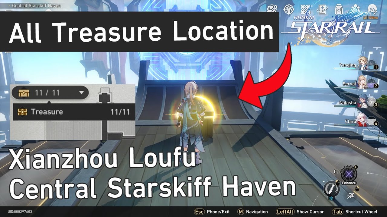 Central Straskiff Haven Xianzhou Luofu All Treasure Chest Locations Honkai Star Rail
