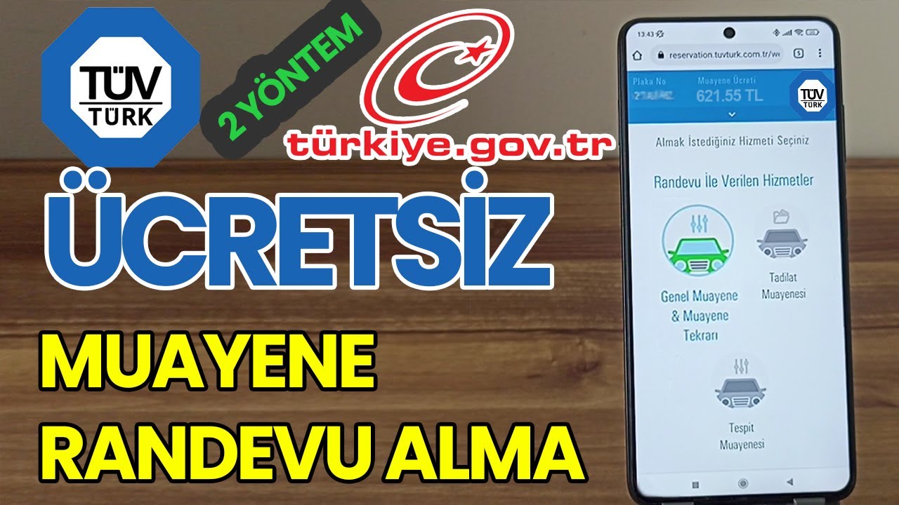 Ücretsiz Araç Muayene Randevu Alma | E-Devlet - Tüvtürk Randevu Nasıl Alınır | TUVTURK RANDEVU