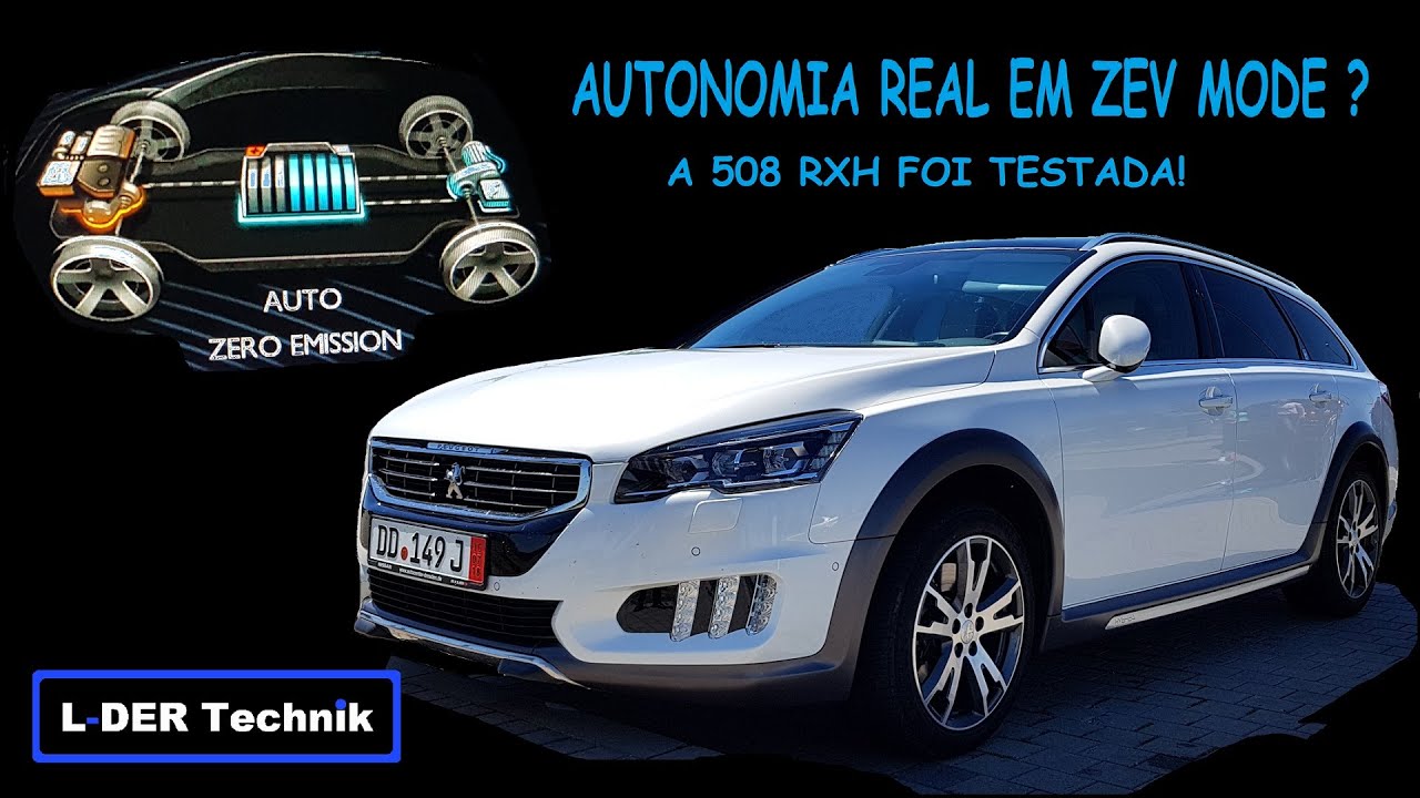 PEUGEOT 508 RXH Teste REAL de autonomia em modo ZEV.