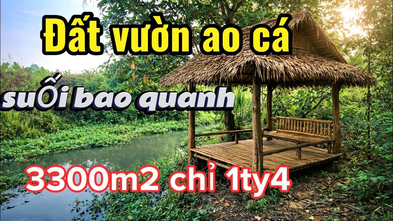 Làm ăn khó khăn! Chủ bán gấp đất vườn ao cá nghỉ dưỡng ở định quán đồng nai.