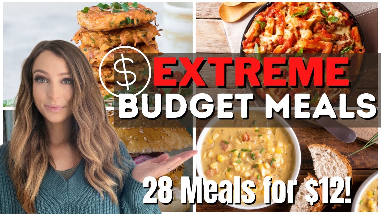 EXTREME Budget Meals | 28 Meals for $12!