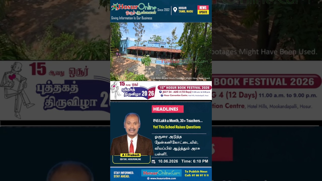 30+ Teachers, 295 Students... Then Why Is This Government School Like This?  #hosurnews #hosur #news