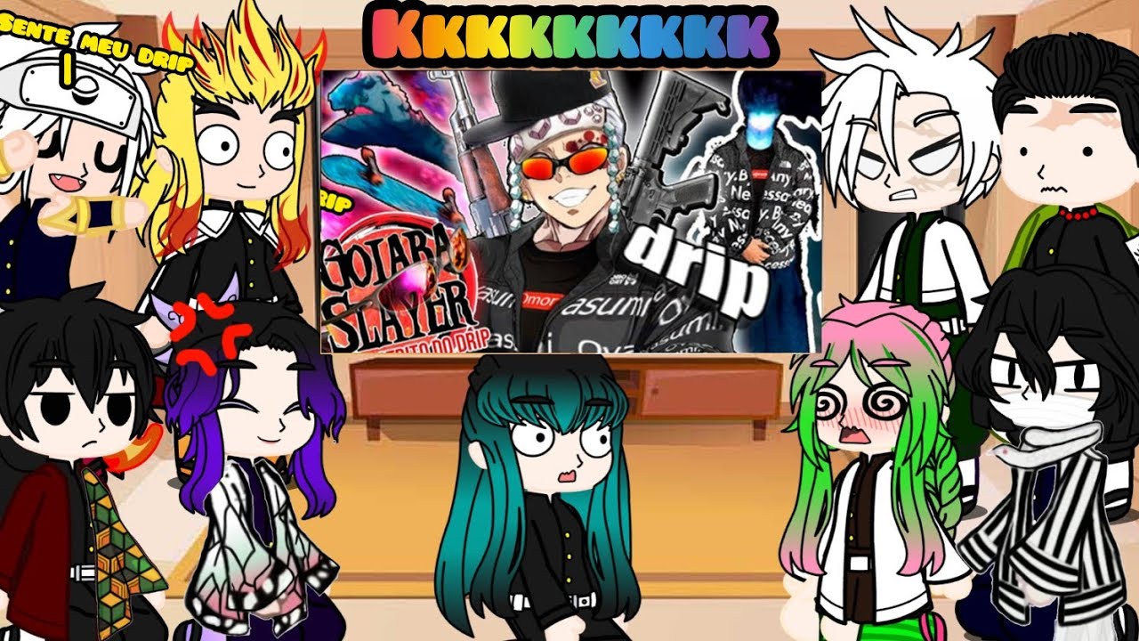 Hashiras react KIMETSU NO YAIBA E O DISTRITO DO DRIP 😂❤️ °TsukiUraya°