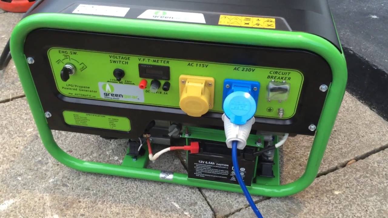 3KW LPG Greengear Generator with Calor Gas - 1,2,3 Demonstration