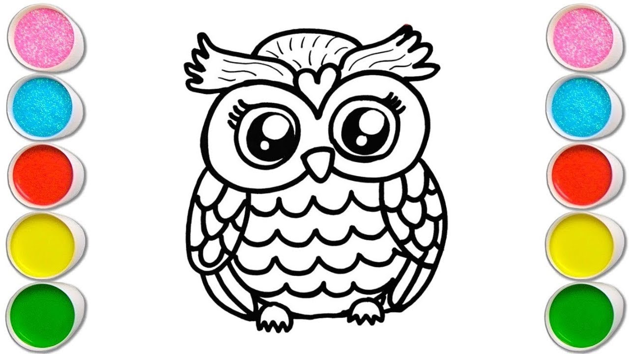 Owl Drawing, Painting & Coloring For Kids and Toddlers_ Child Art