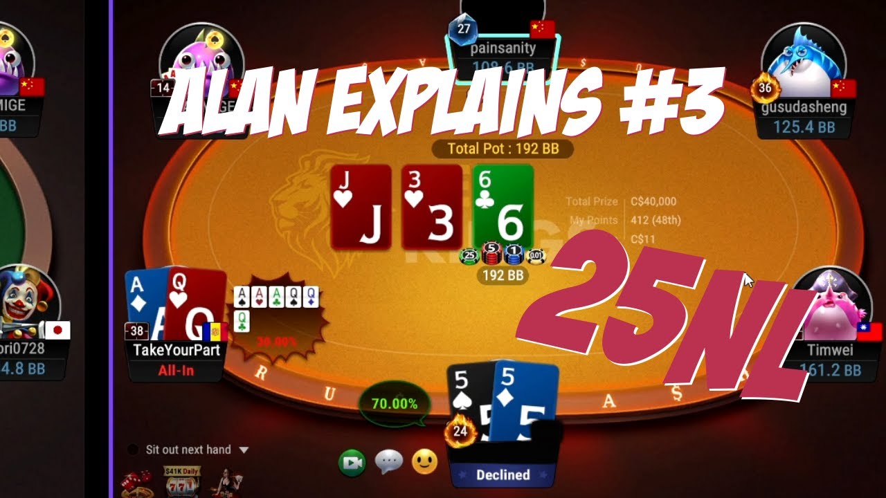 Alan Explains 25NL GG Poker Rush & Cash