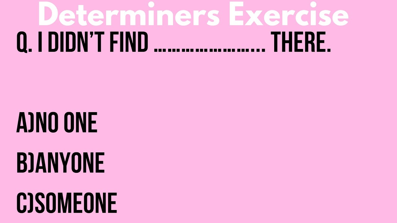 Determiners Quiz | Determiners in English Grammar [1]