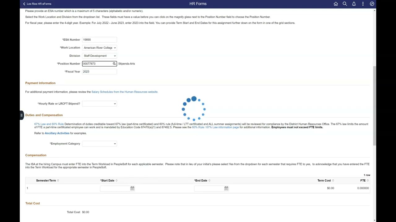 GT eForms&trade; Demo: Employee Service Agreement Hire