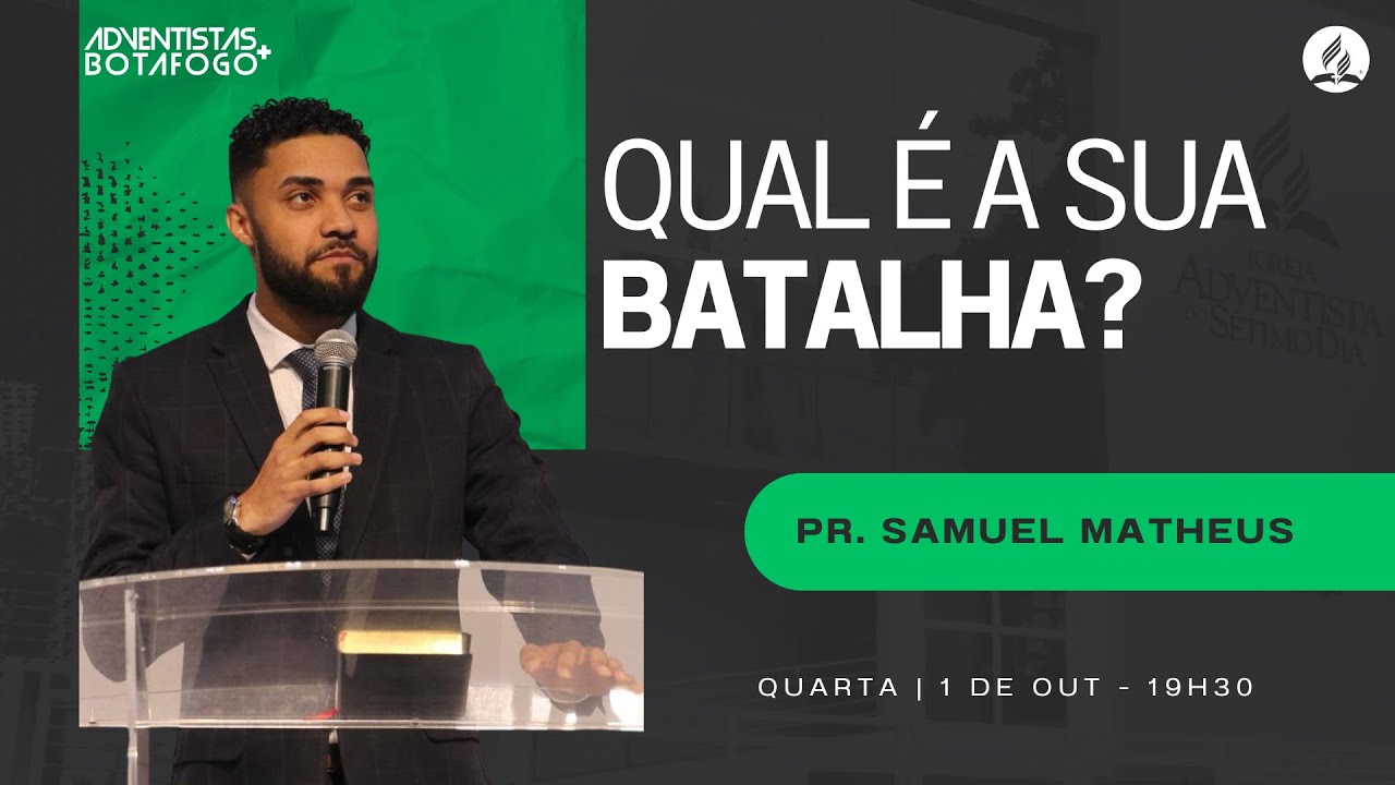 CULTO AO VIVO | QUAL &Eacute; A SUA BATALHA? | Pr. Samuel Matheus | Quarta - 1/10/2025