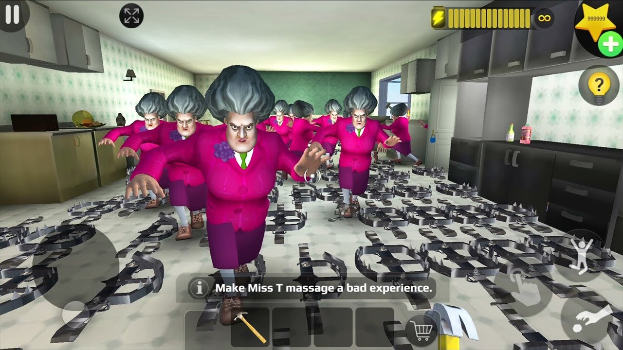 Scary Teacher 3D - Playing Against Many Miss T Clones Unlimited Traps - New Update New Levels