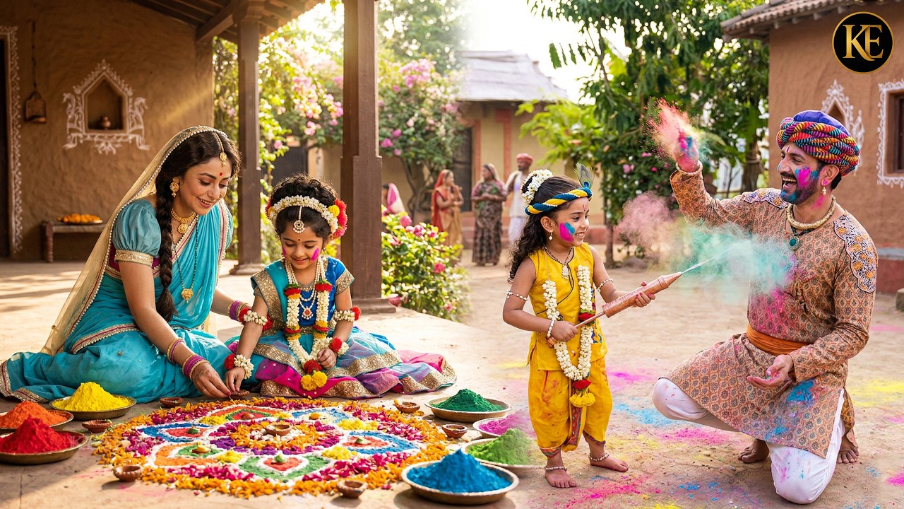 नंद बाबा संग कान्हा की मस्ती भरी होली, मैया संग राधा की प्यारी रंगोली || मैया यशोदा का नंदलाला ||