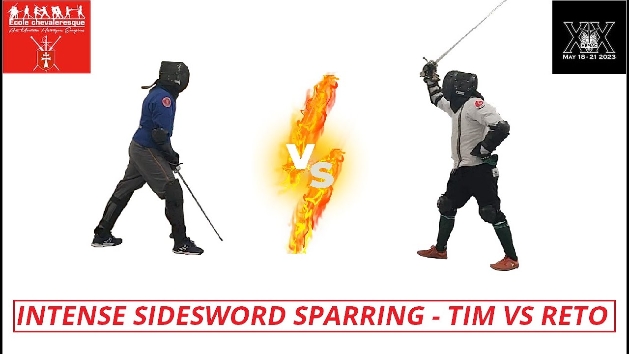 Intense sidesword sparring ! Tim vs Reto