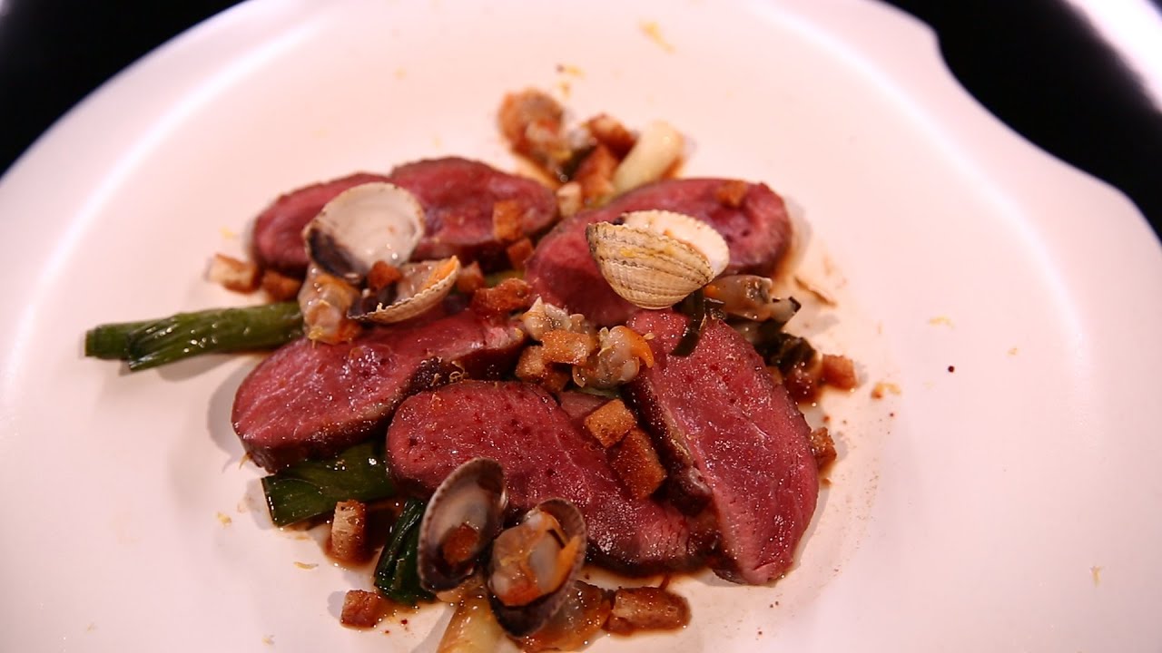 Magret de canard du Pays Basque, coques et jeunes poireaux par Fabrice Idiart (#DPDC)