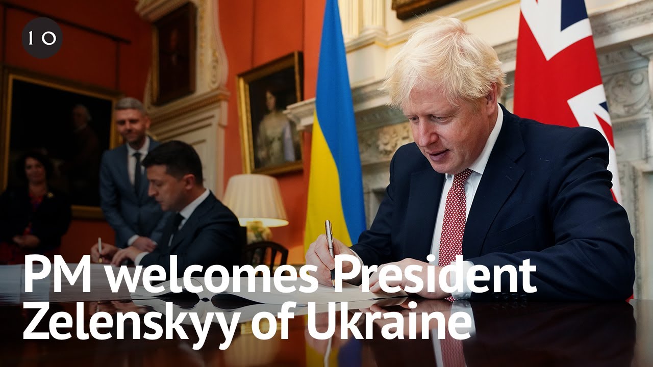 Prime Minister Boris Johnson welcomes President Zelenskyy of Ukraine