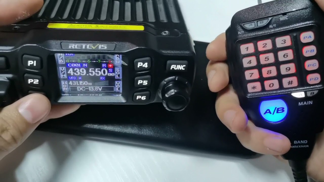 Manually program the channel frequency and offset direction on Retevis RT95