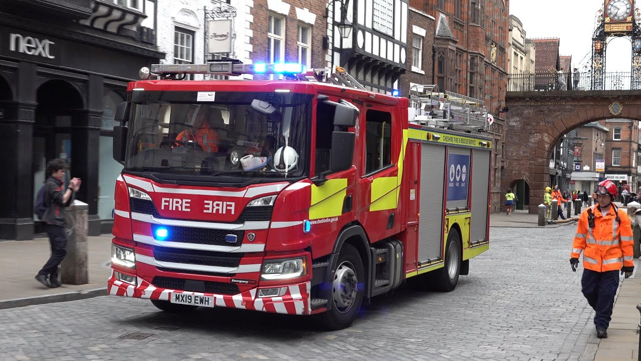 Lots of fire engines and emergency vehicles at Exercise Deva Flame