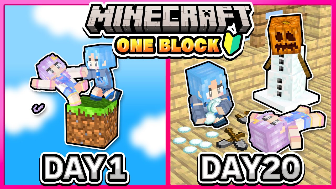 🪐【マイクラ】ワンブロック初心者が100日間サバイバルしてみた結果🔰⛏＜Day11～Day20＞【ゆっくり実況】